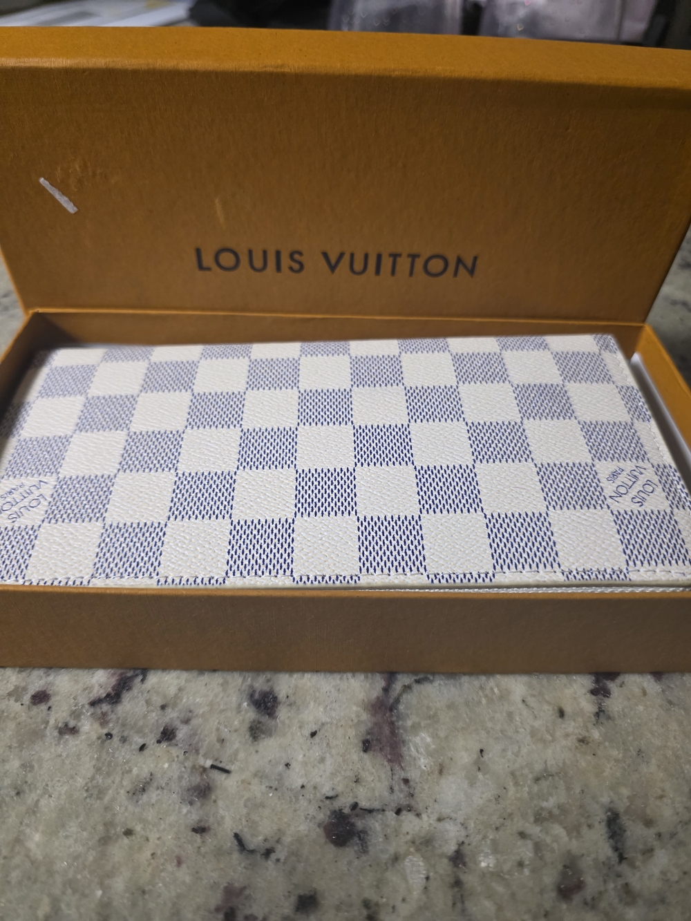 Louis Vuitton White Damier Azur Canvas Wallet